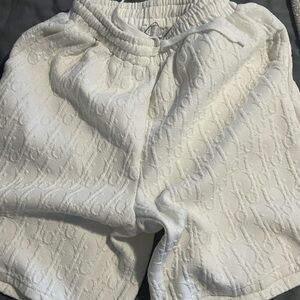 Dior White Embossed Monogram Men’s Shorts